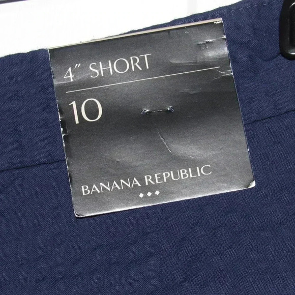 NWT BANANA REPUBLIC Blue Pleated High Rise Shorts Size 10 (4” inseam) - Picture 3 of 6